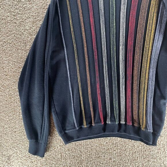 Vintage Tosani Sweater Mens Extra Large Multi Colored Pullover Long Sleeve Crew - Picture 4 of 9